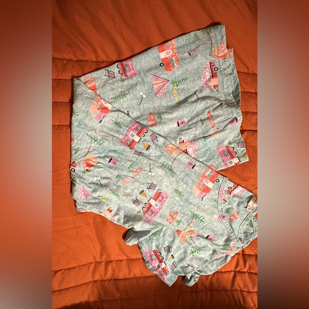 Colorful Camper Print Pajama Gown